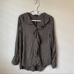 Striped Ruffle Blouse